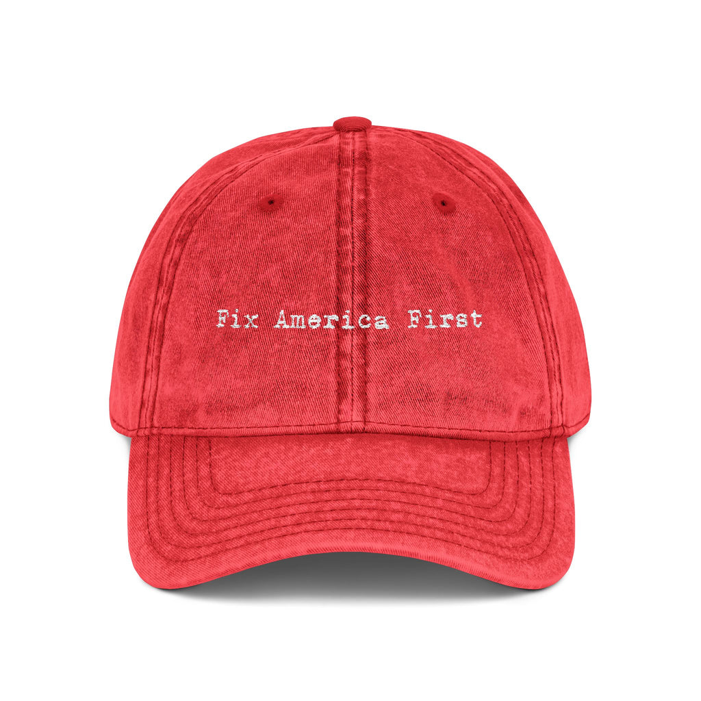 'Fix America First' Distressed Baseball Hat