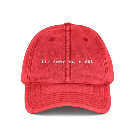 'Fix America First' Distressed Baseball Hat