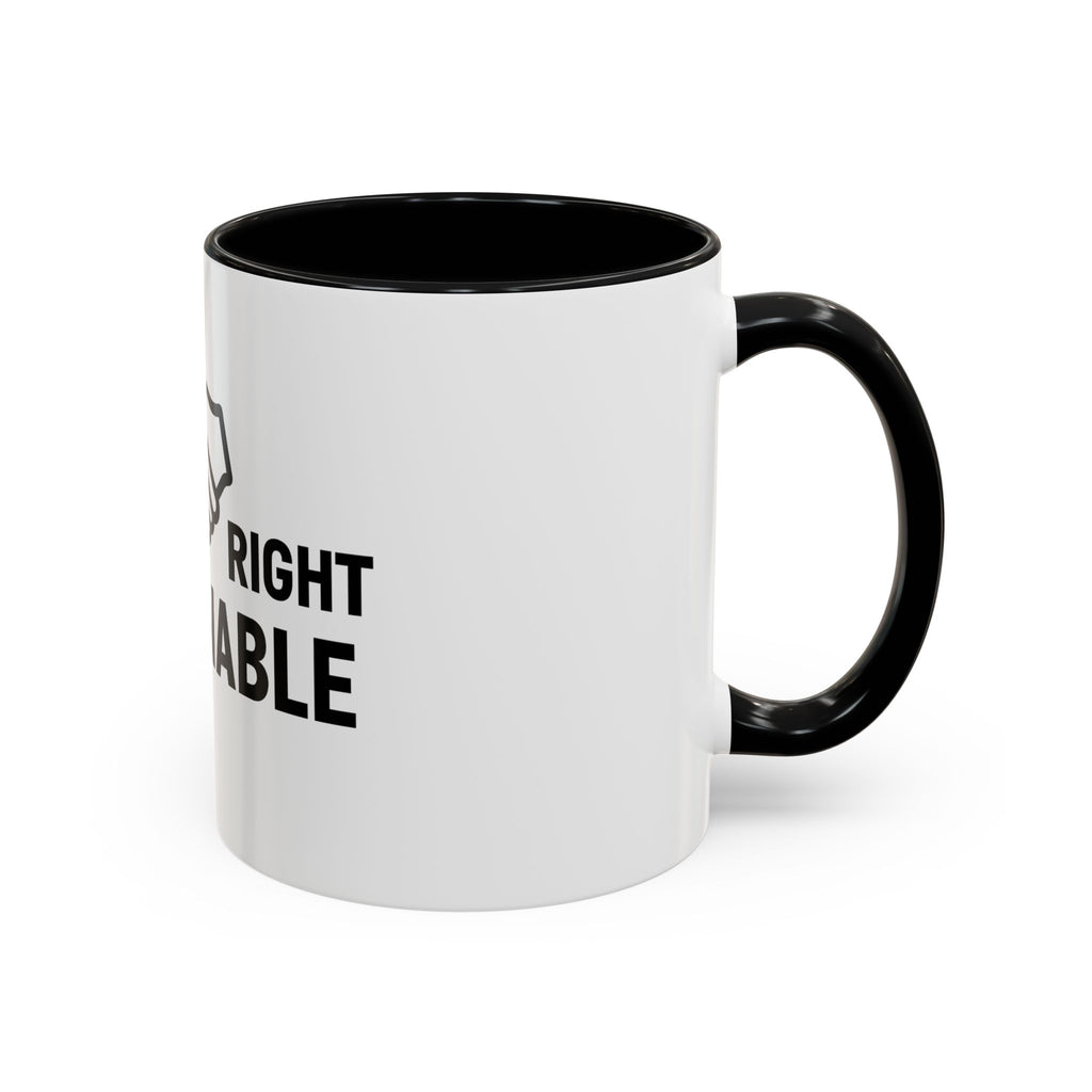 Left Right Reasonable Coffee Mug | Handshake Political Humor Accent Mug
