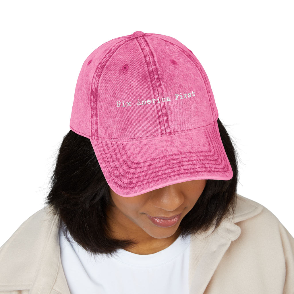 'Fix America First' Distressed Baseball Hat