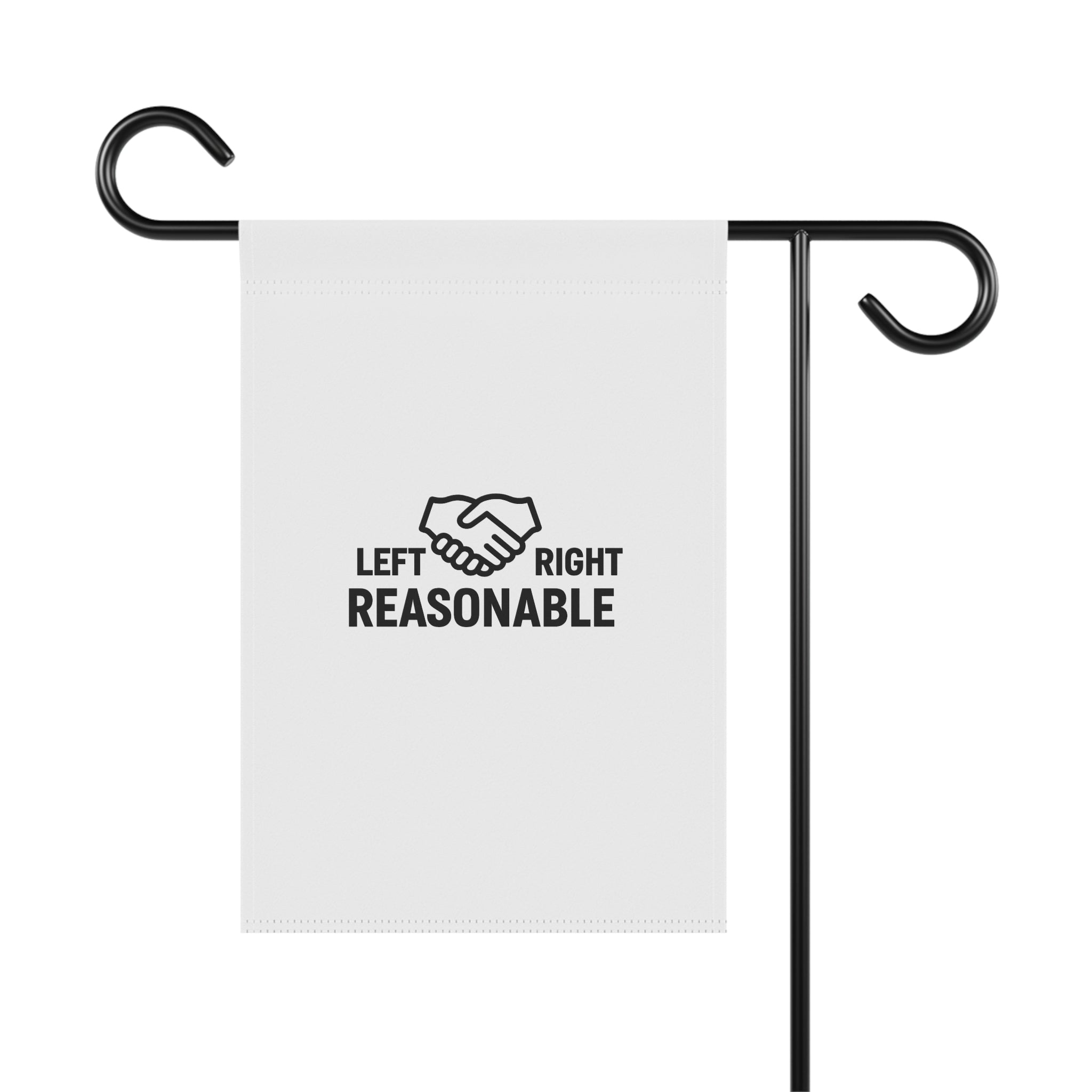 Left Right Reasonable garden flag | House banner, political handshake design
