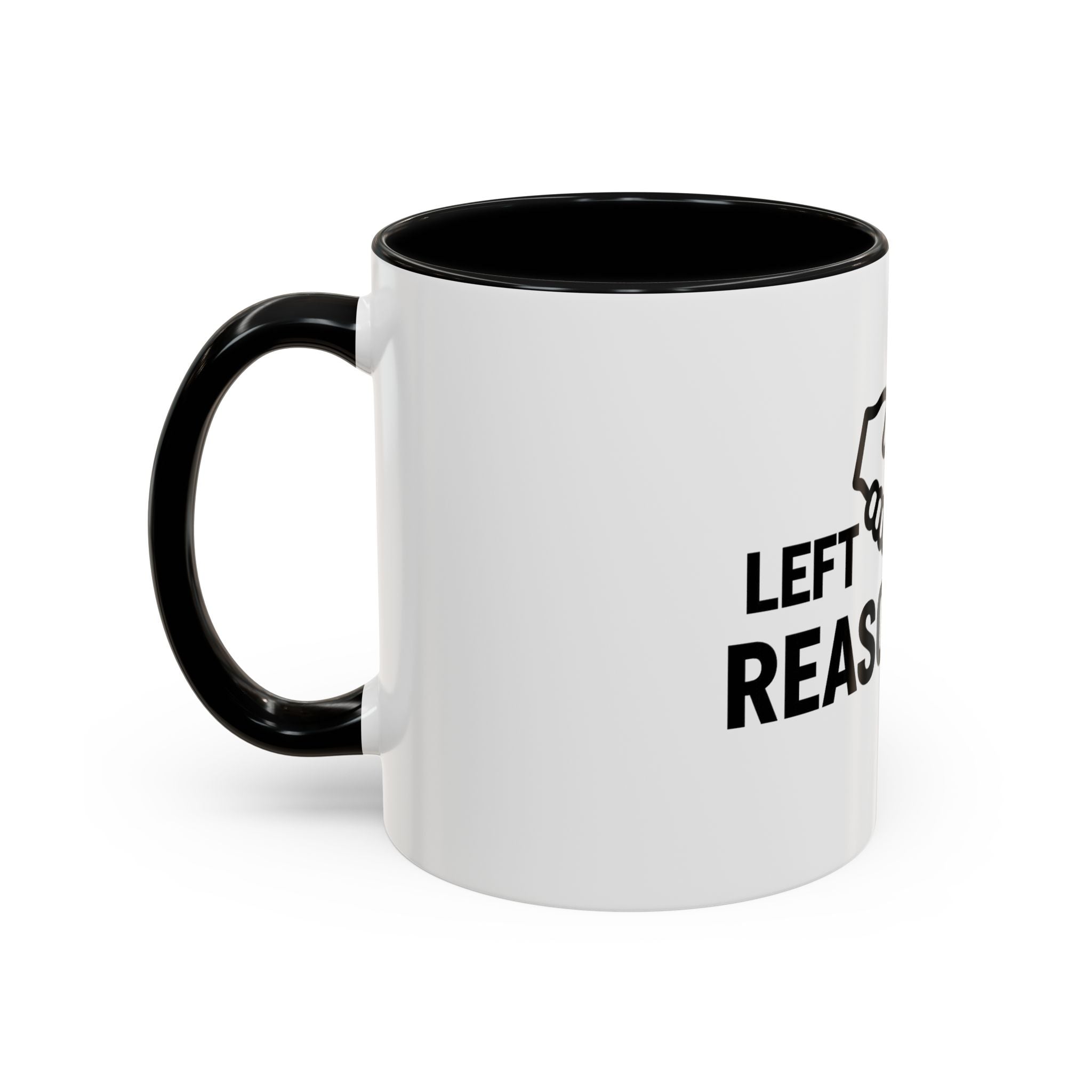 Left Right Reasonable Coffee Mug | Handshake Political Humor Accent Mug