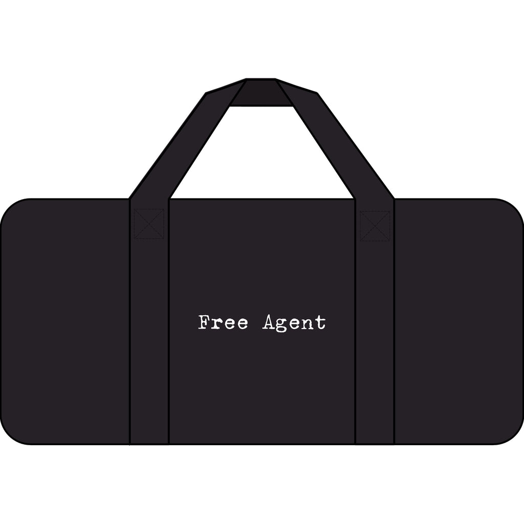 Free Agent Tripper Duffel Bag — Black/Camo Travel Gym Duffle with Checker Strap