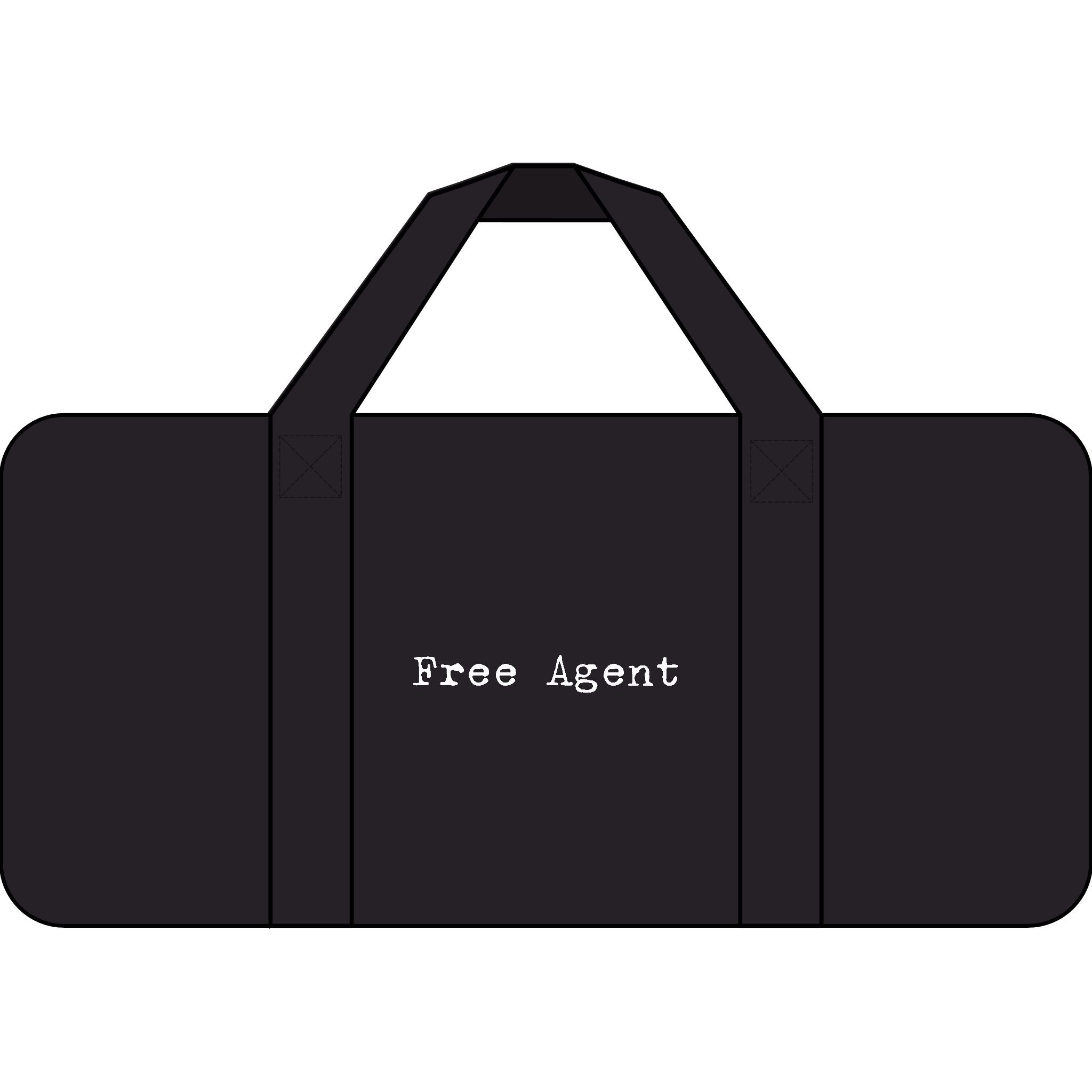 Free Agent Tripper Duffel Bag — Black/Camo Travel Gym Duffle with Checker Strap