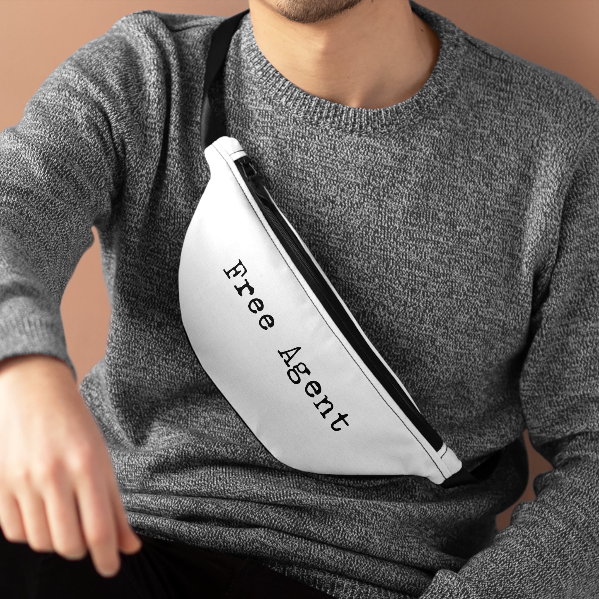 Free Agent Fanny Pack — Minimalist White Waist Bag