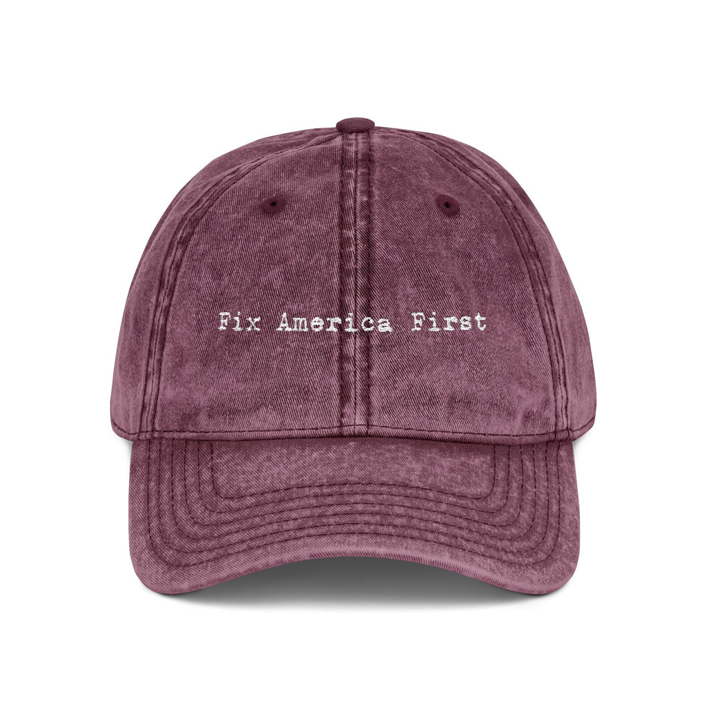 'Fix America First' Distressed Baseball Hat