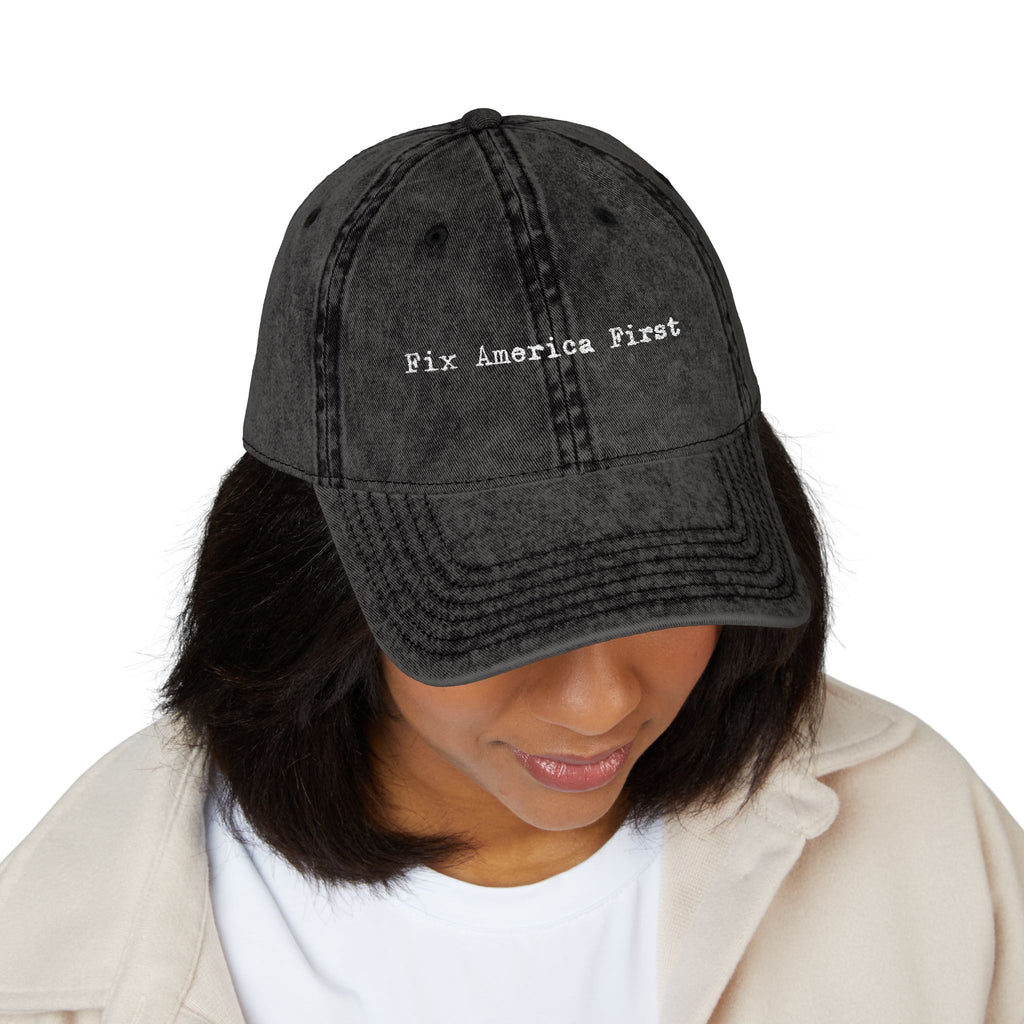 'Fix America First' Distressed Baseball Hat