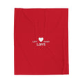 Left Heart Right Love Velveteen Plush Blanket