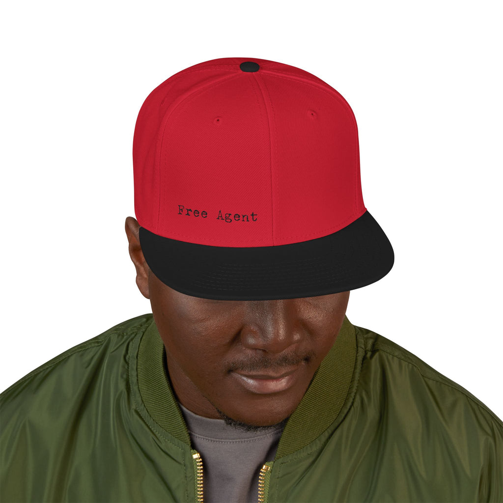 Free Agent Snapback Flat-Brim Hat