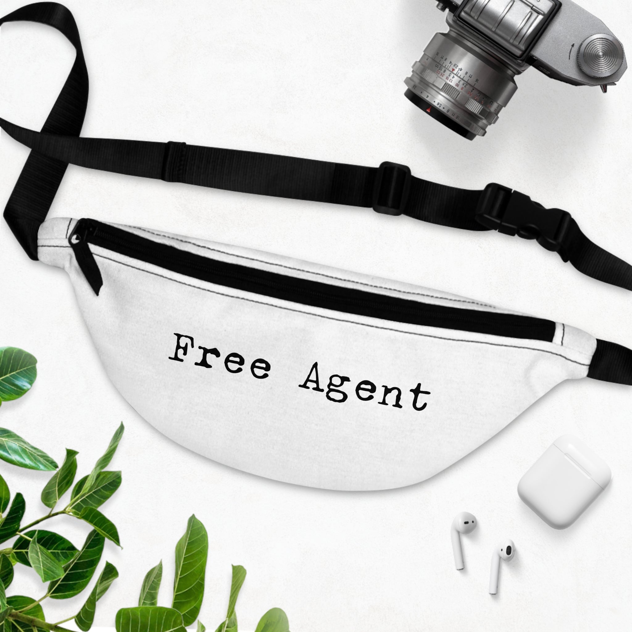 Free Agent Fanny Pack — Minimalist White Waist Bag