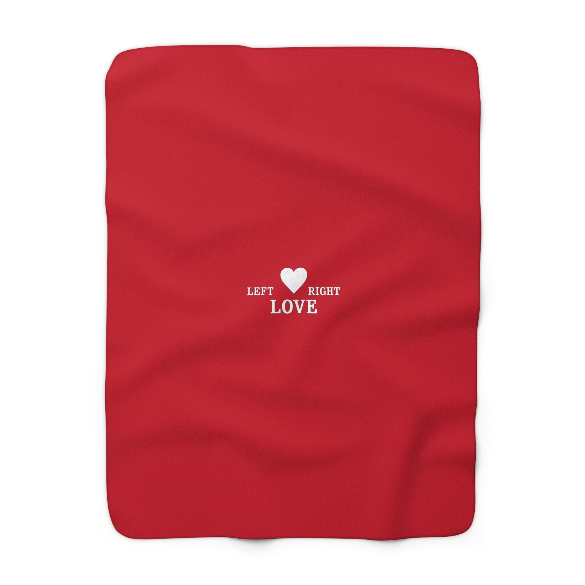 Left Right Love Sherpa Blanket