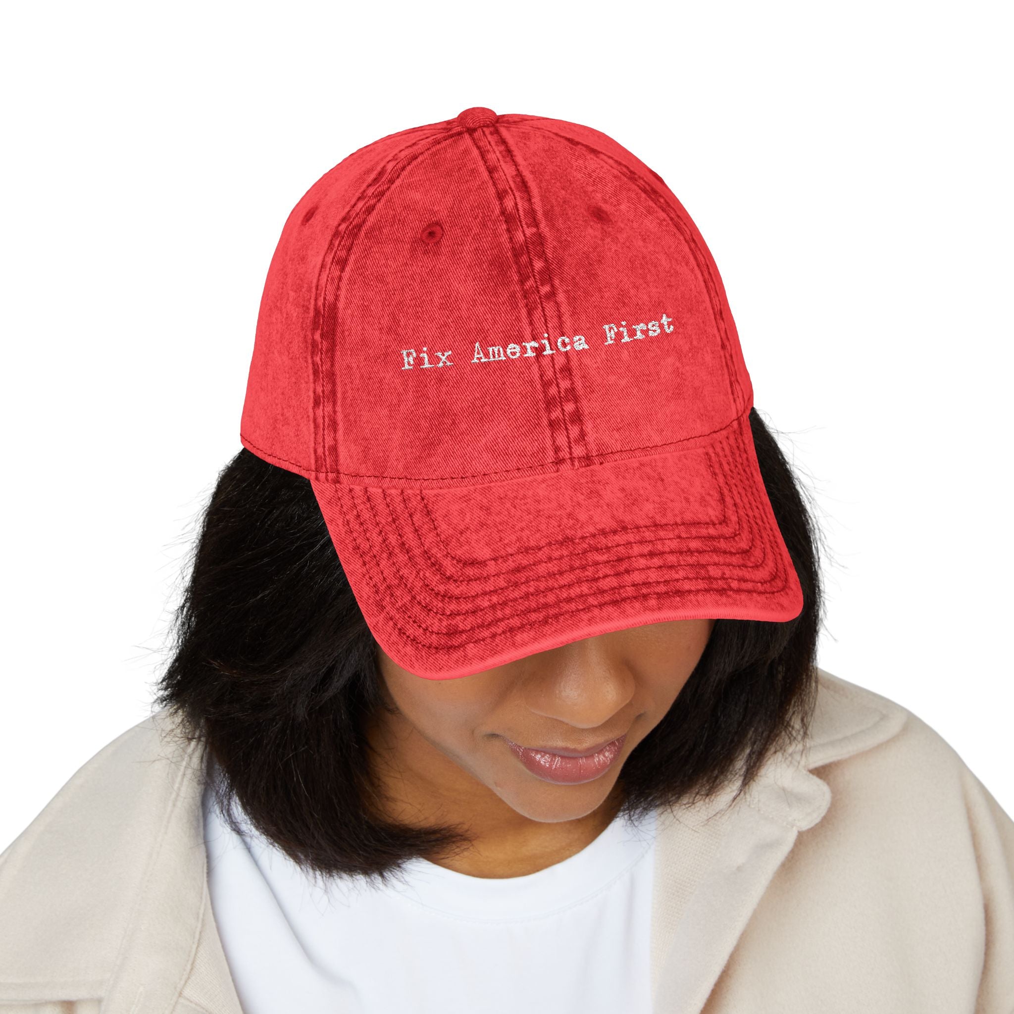 'Fix America First' Distressed Baseball Hat