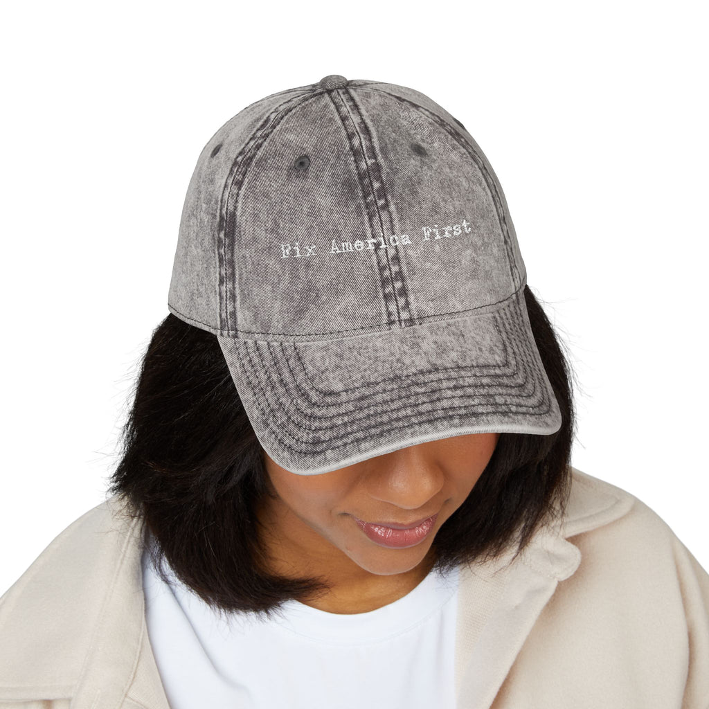 'Fix America First' Distressed Baseball Hat