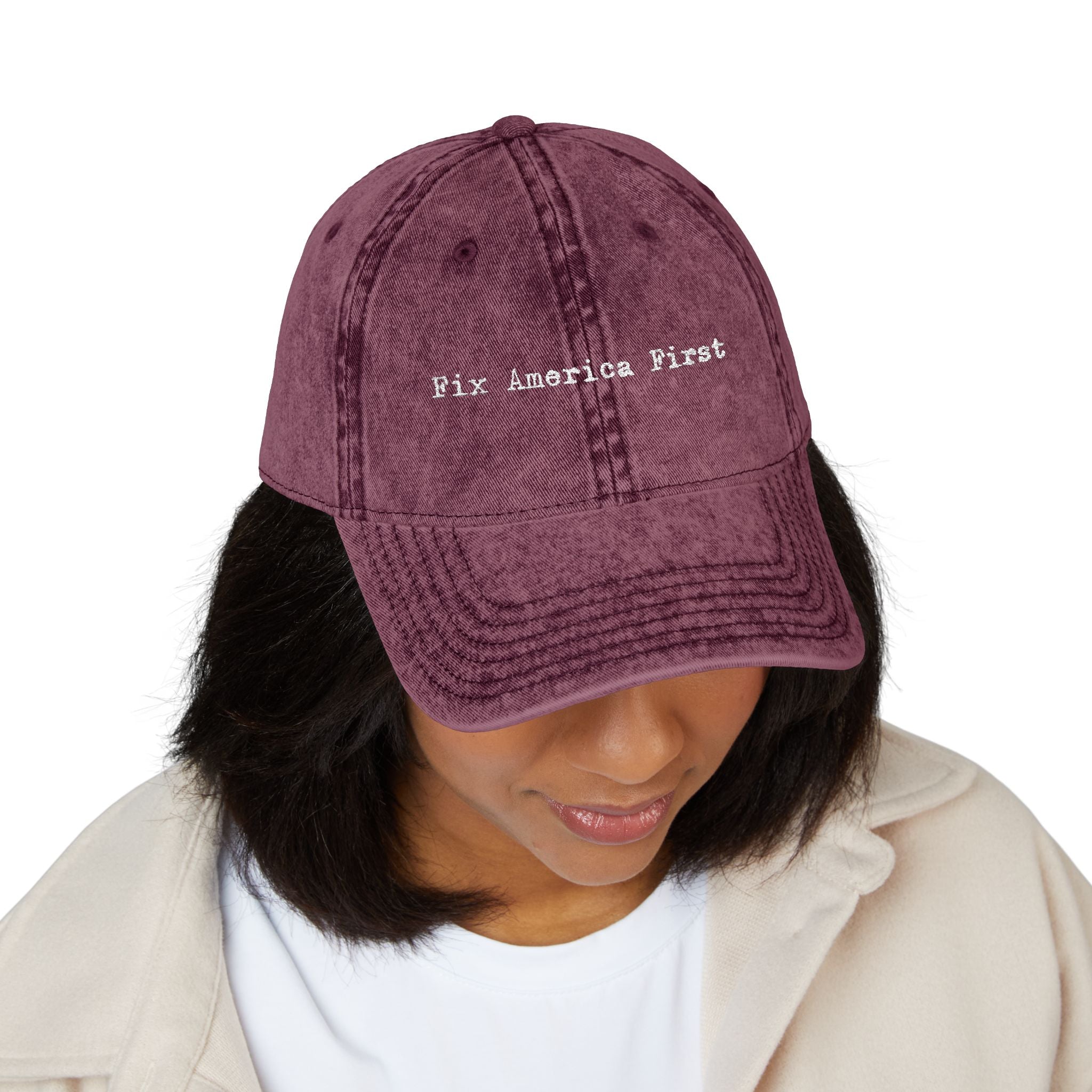 'Fix America First' Distressed Baseball Hat
