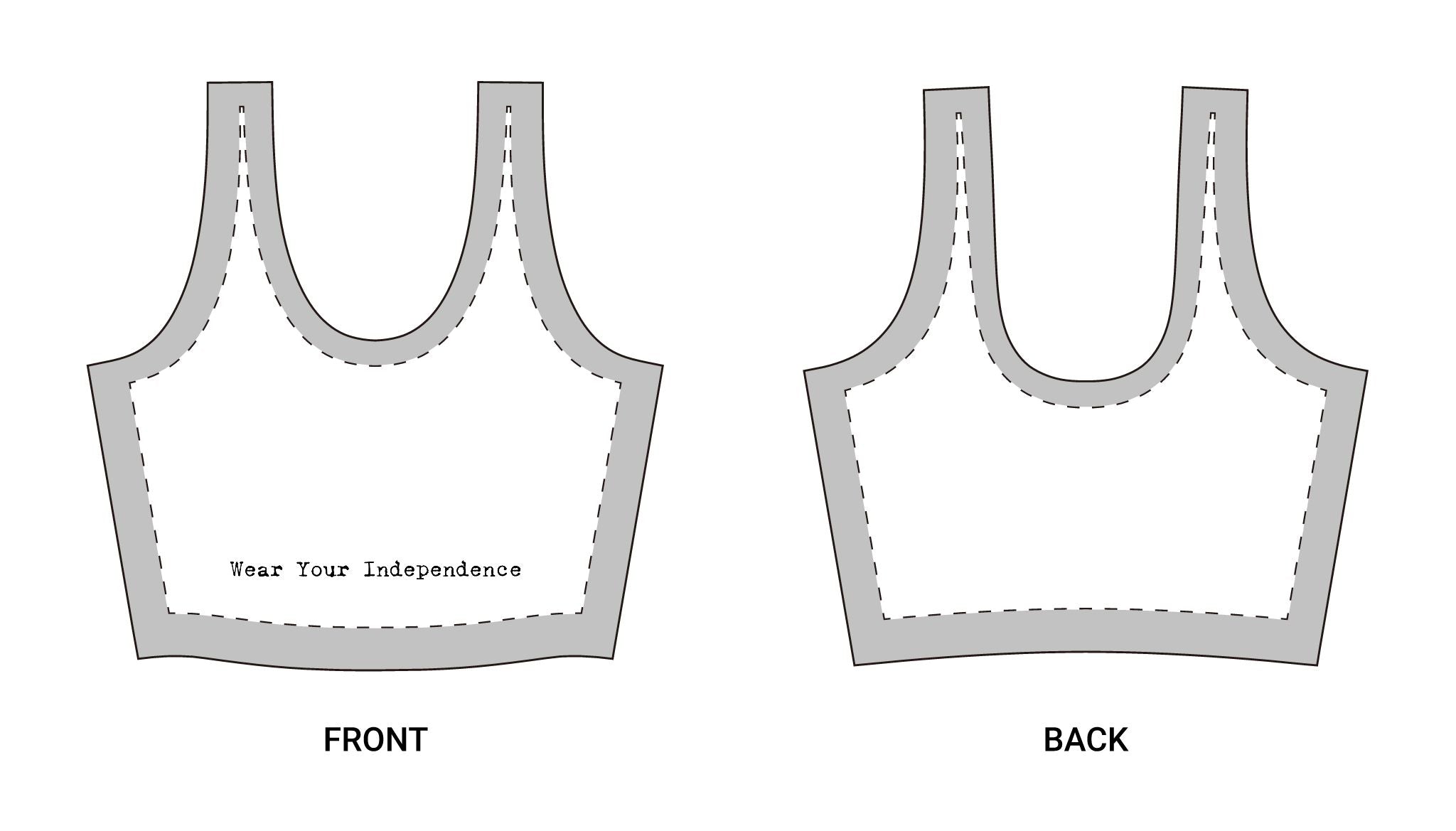 “Wear Your Independence” Sports Bra / Athletic Crop Top