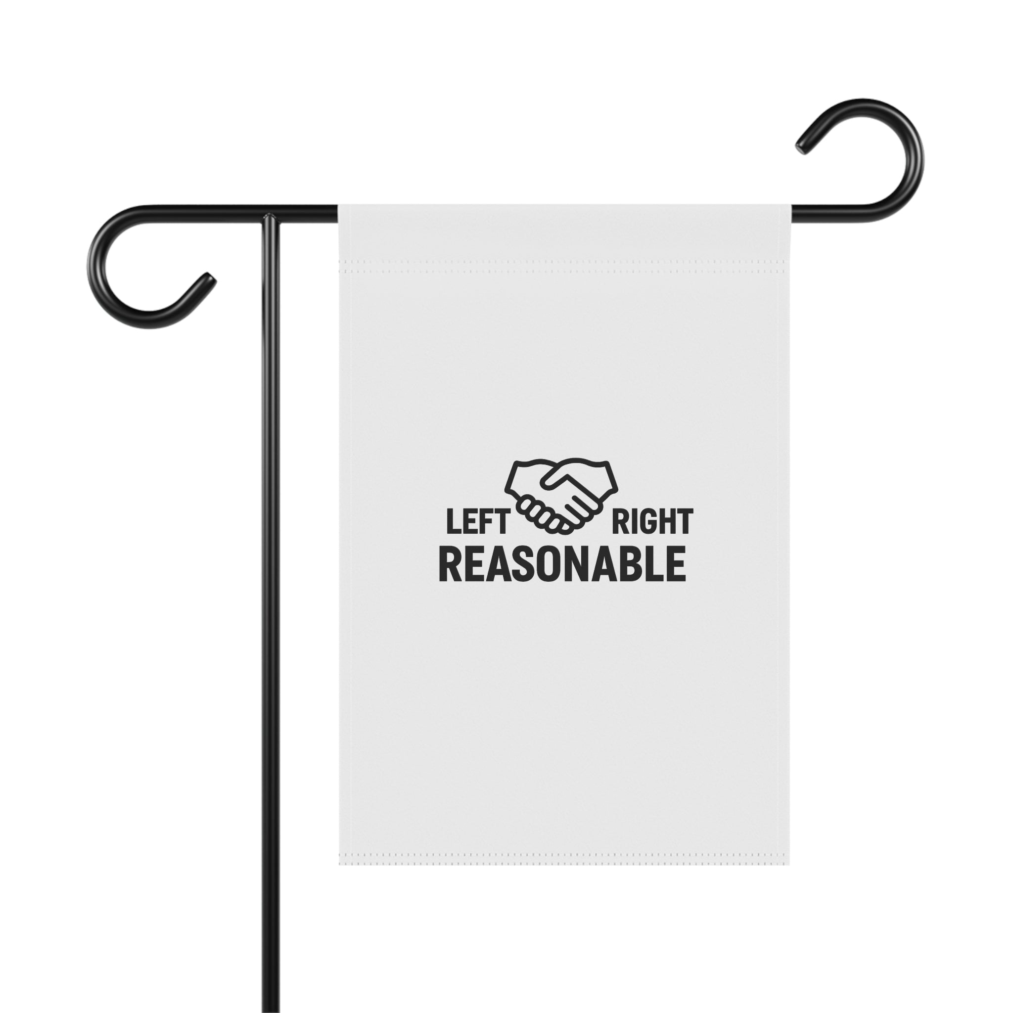 Left Right Reasonable garden flag | House banner, political handshake design